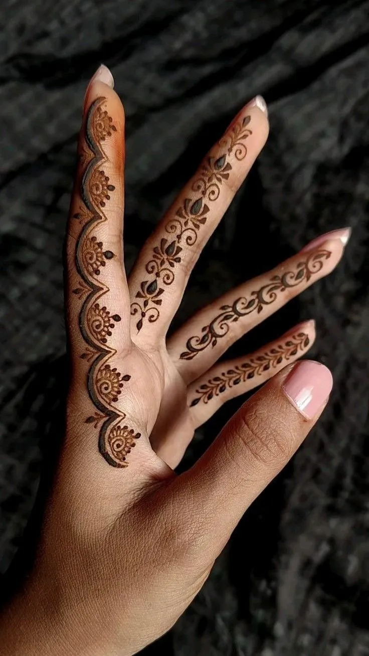 finger mehndi design pics