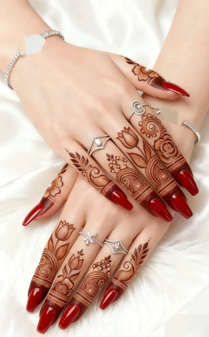 Finger Mehndi Designs Photos