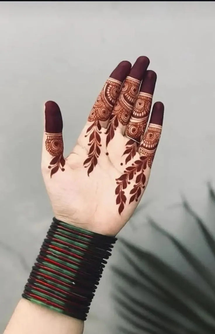 Front Finger Mehndi Design Pictures