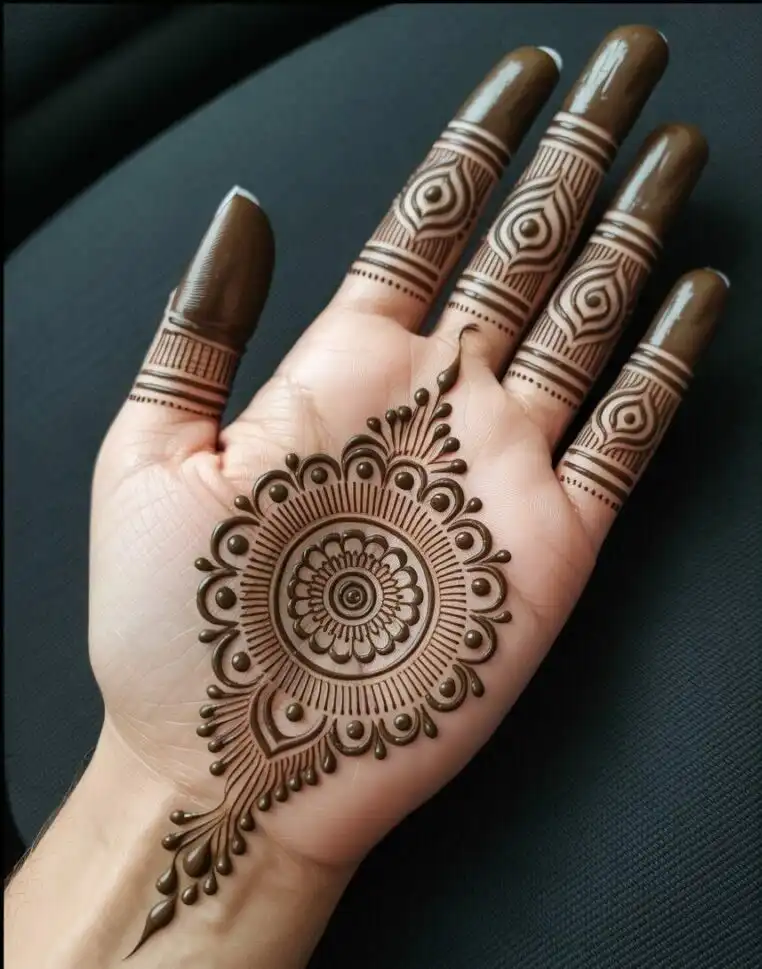 front hand easy mehndi designs pic