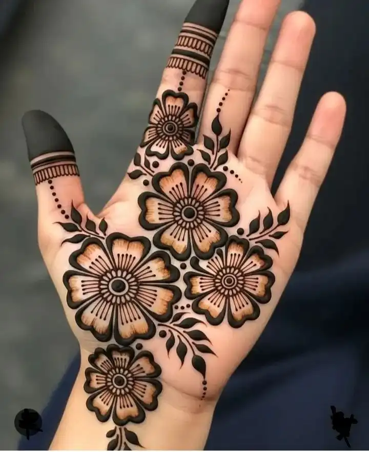 front hand easy mehndi designs picture