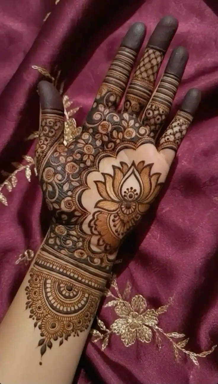 front hand mehndi