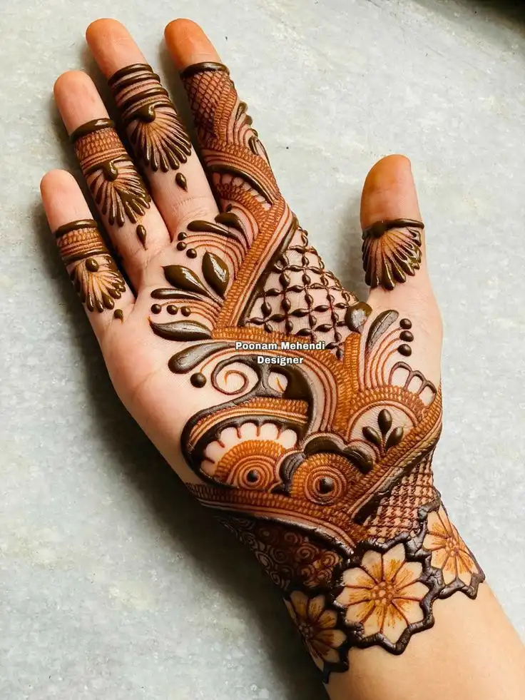 front hand mehndi