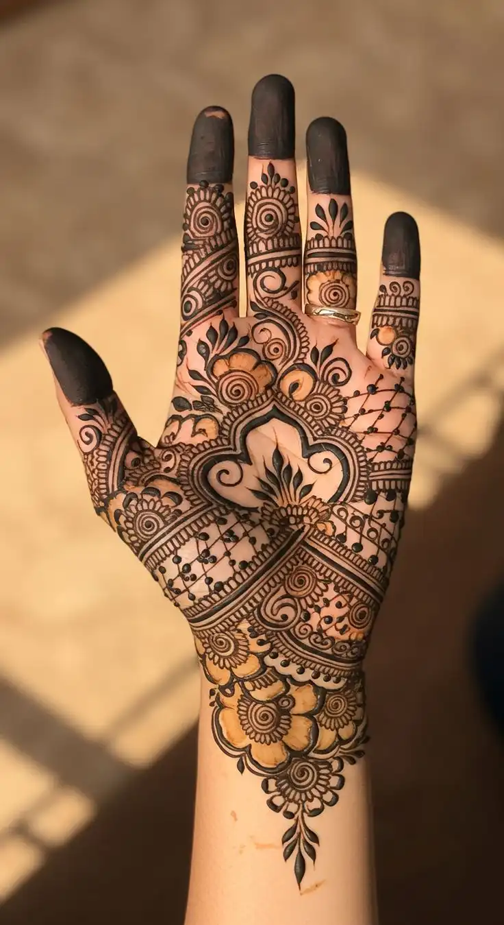 front hand mehndi