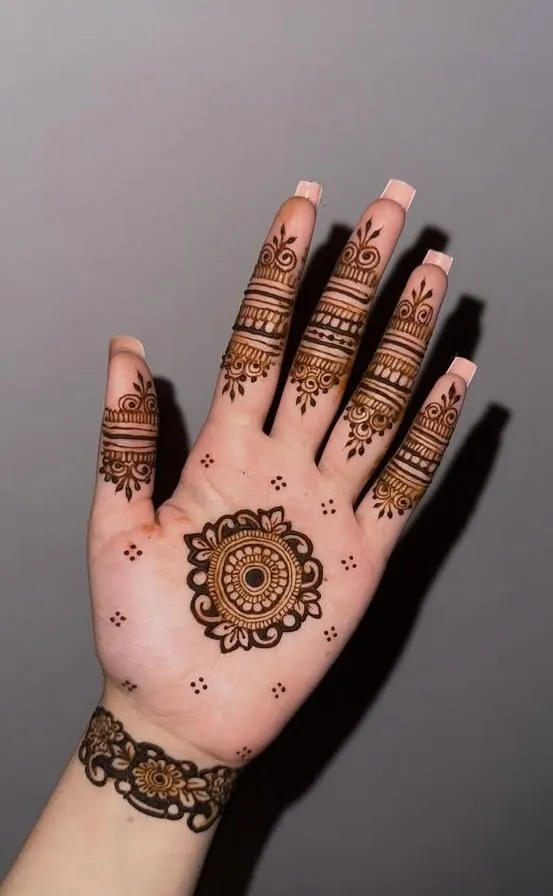 Front Hand Mehndi Design Photos