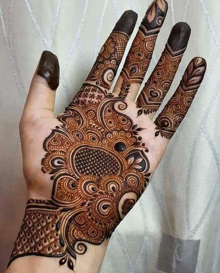 front hand mehndi design pictures