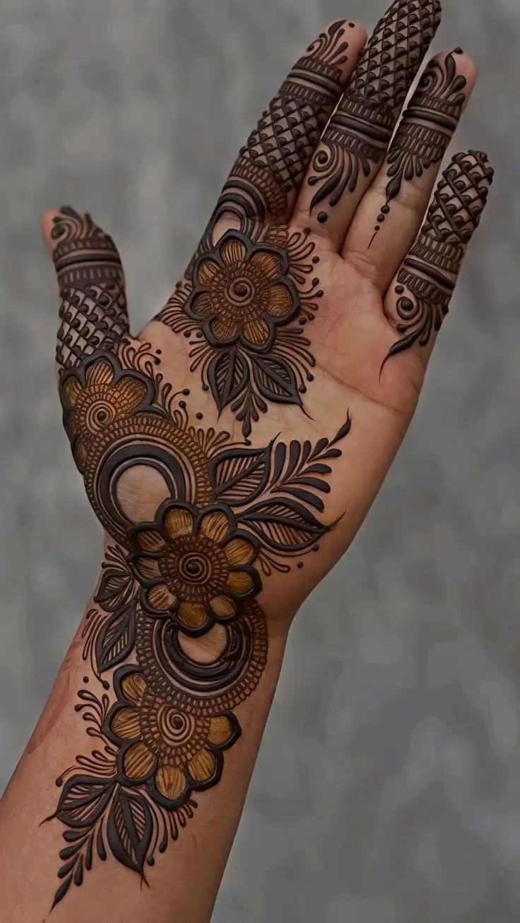front hand mehndi images