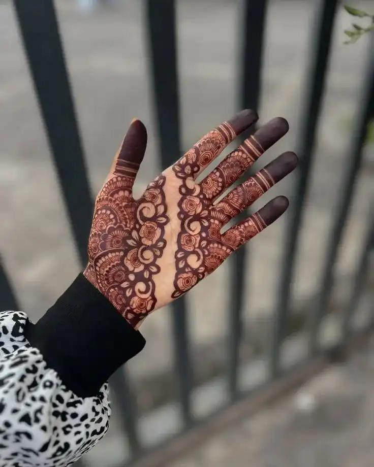 front hand mehndi picture