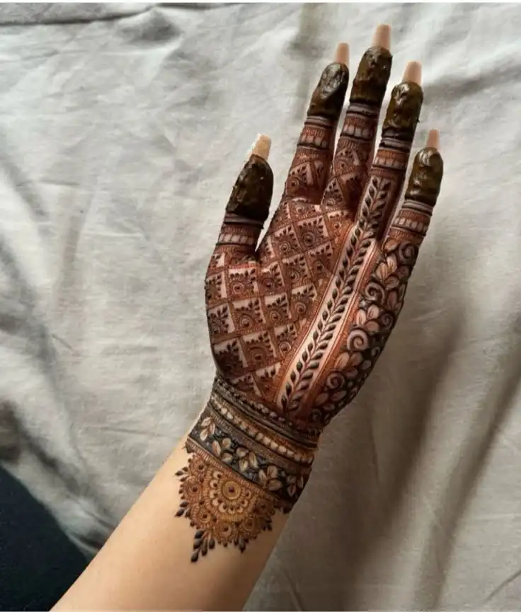 front left hand mehndi designs photos