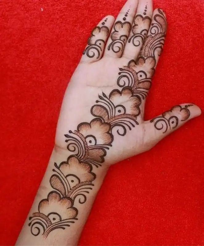 front right hand mehndi design