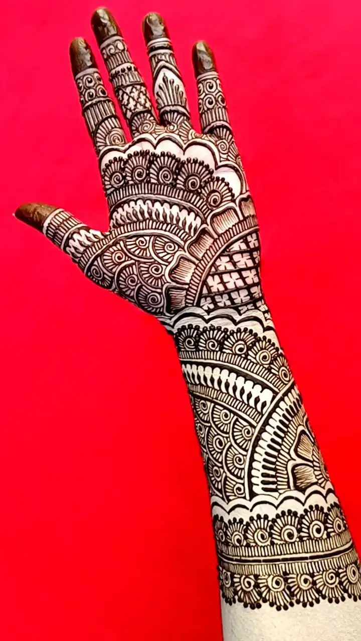 full hand mehndi design photo