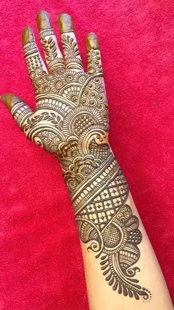 full hand mehndi design pic