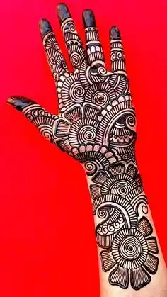 full hand mehndi pic