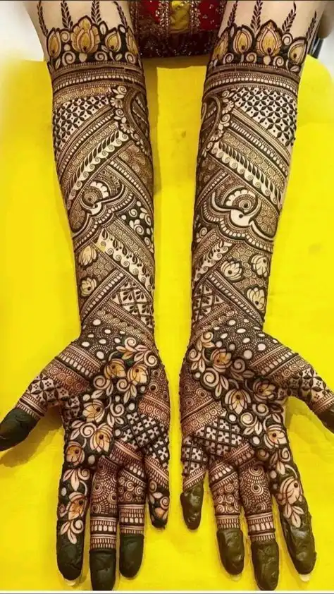 full hand mehndi picture