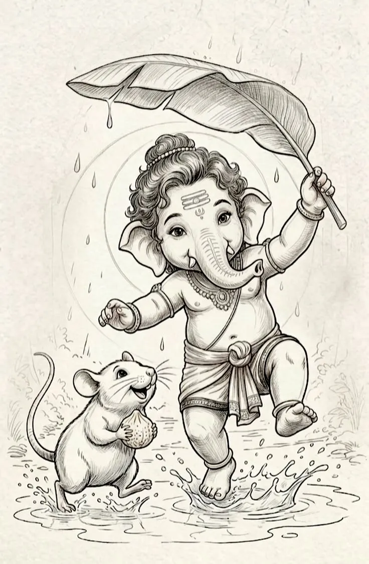 Ganesh Drawing Images