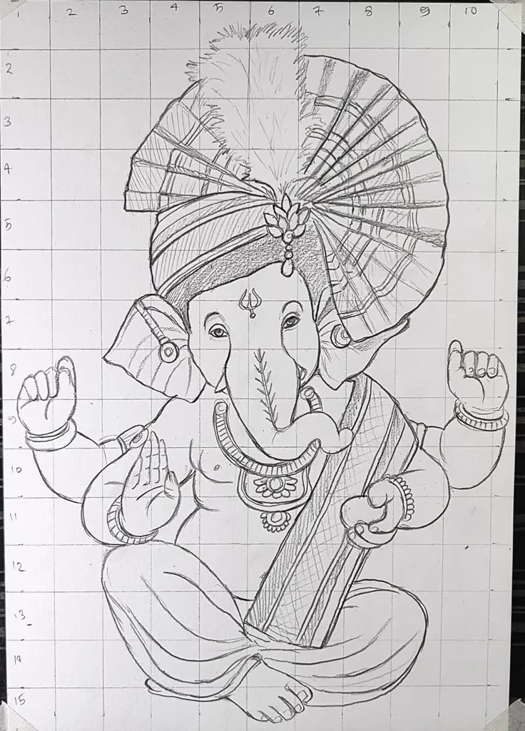 ganesh drawing image ganesh drawing image