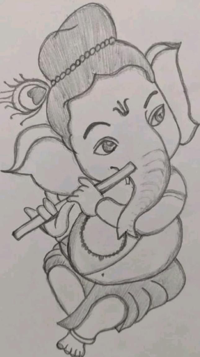Ganesh Drawing Pic