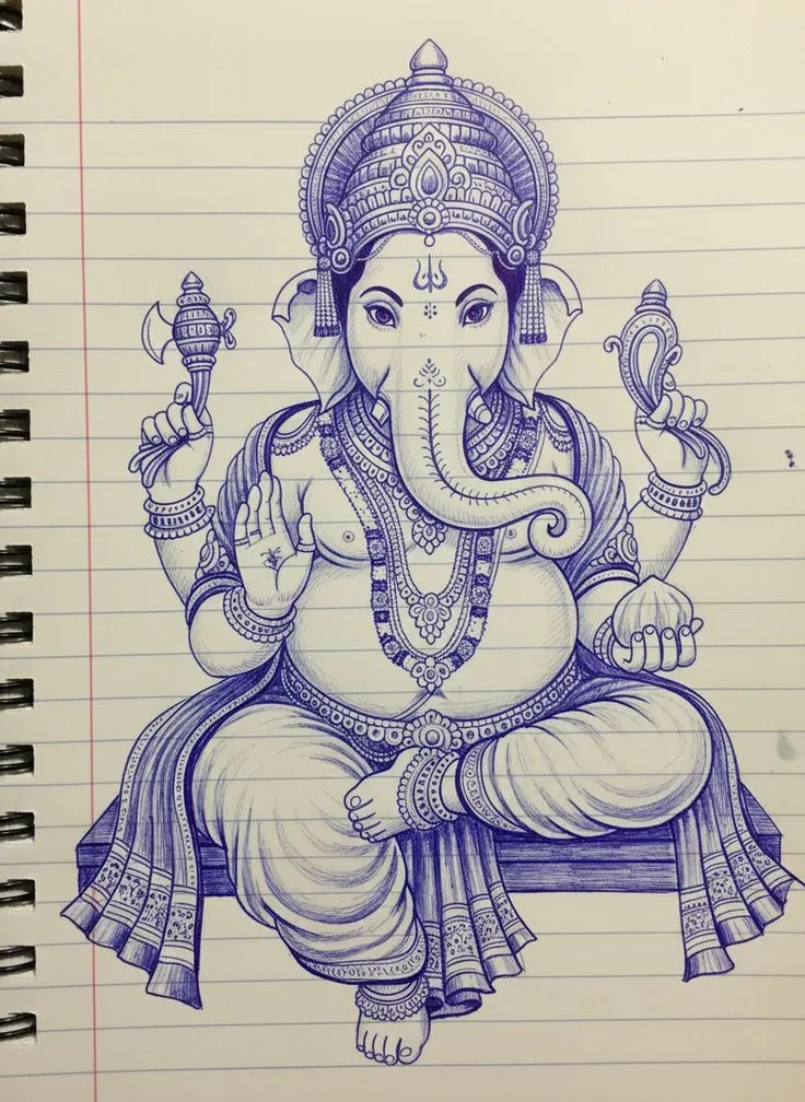 Ganesh Drawing Pics