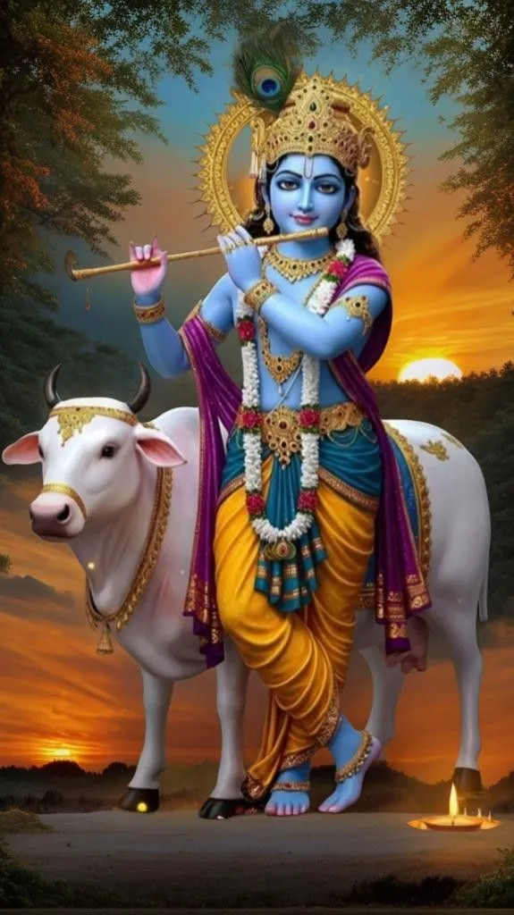 krishna photo with cow krishna photo with cow