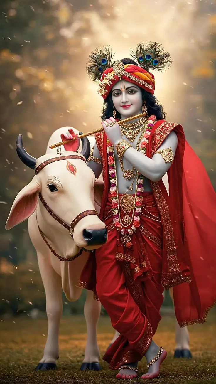 Krishna With Cow Dp