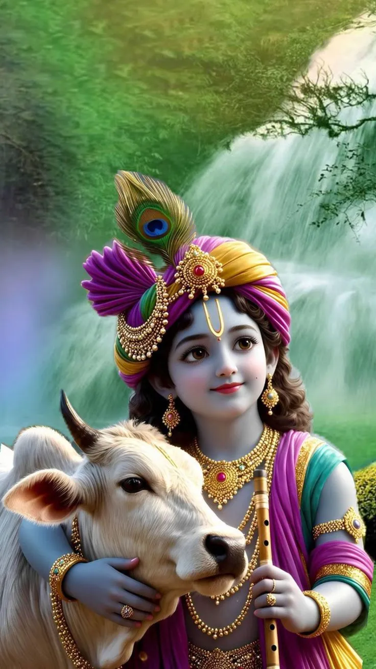 krishna with cow image krishna with cow image