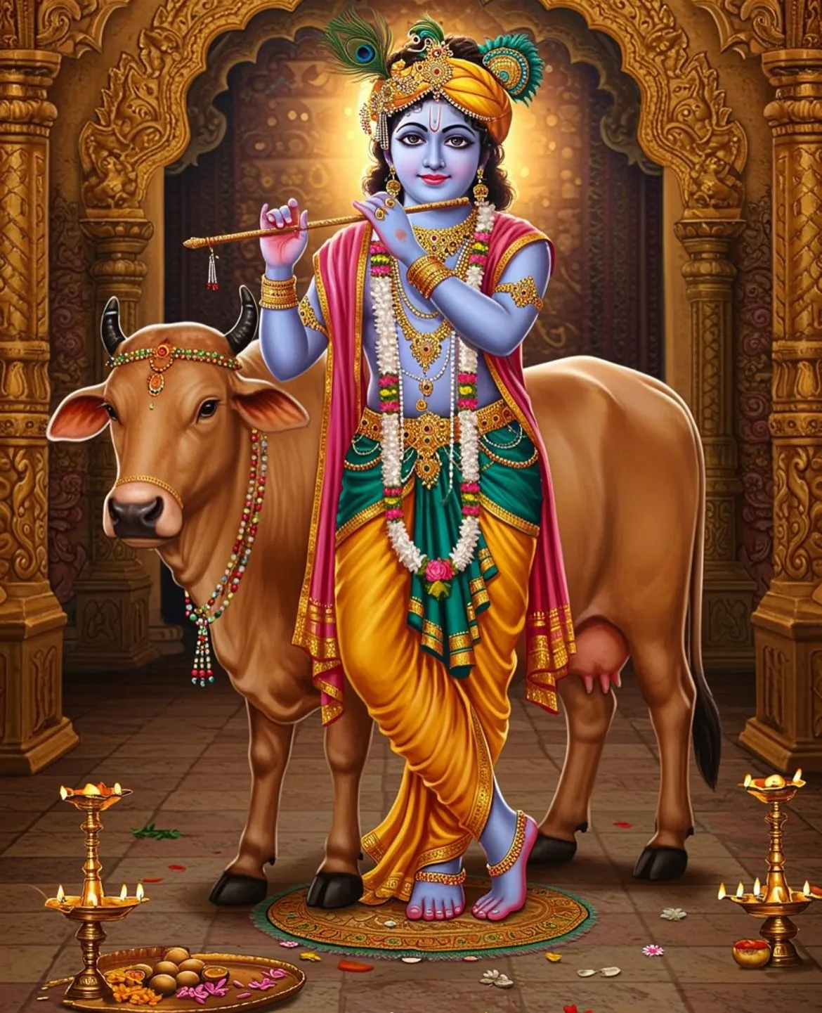 Krishna With Cow Pics