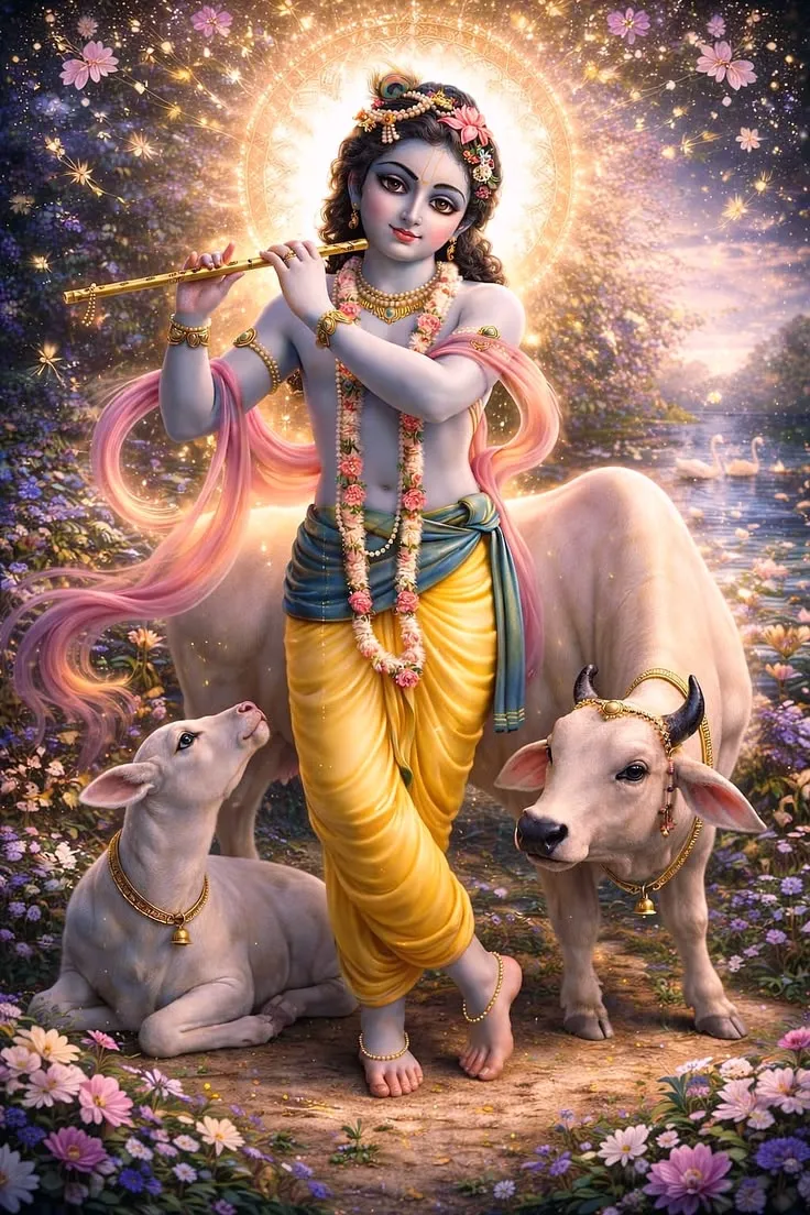 Krishna With Cow Profile Dp