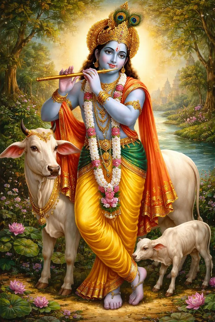 Krishna With Cow Images