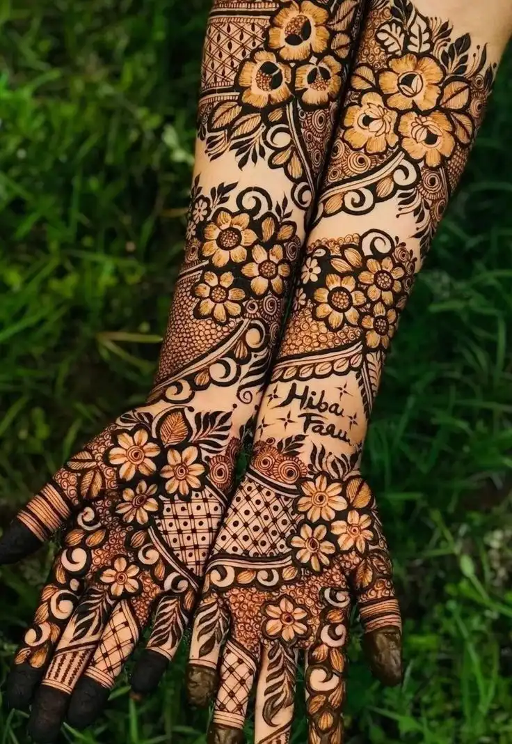 latest full hand mehndi design image