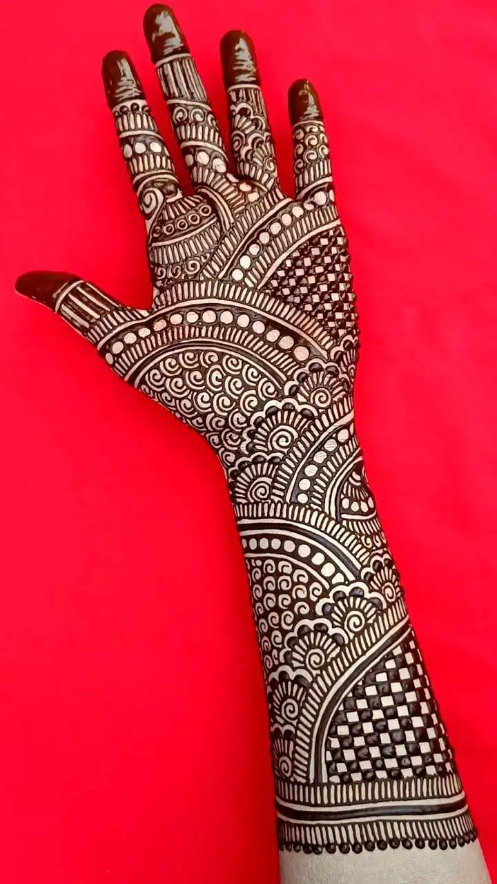 latest full hand mehndi design pic