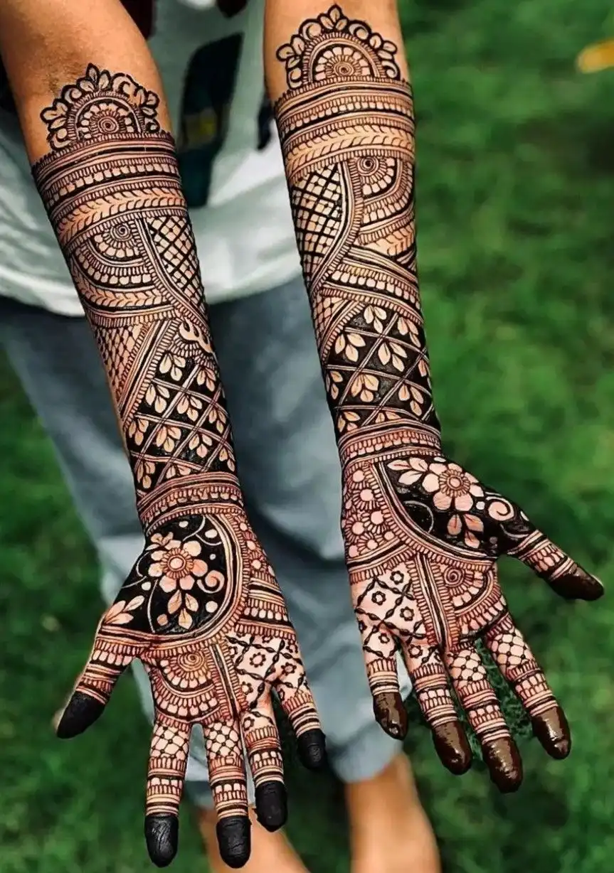 latest full hand mehndi design pic