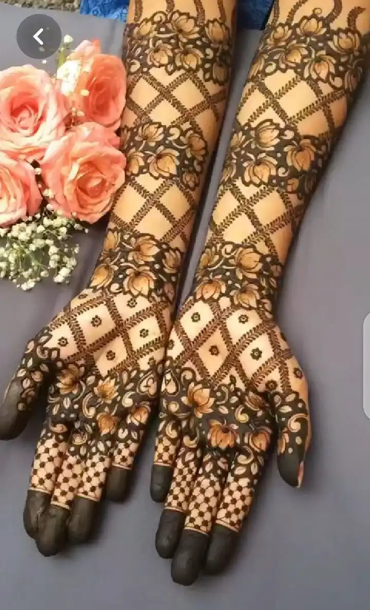 latest full hand mehndi designs photo