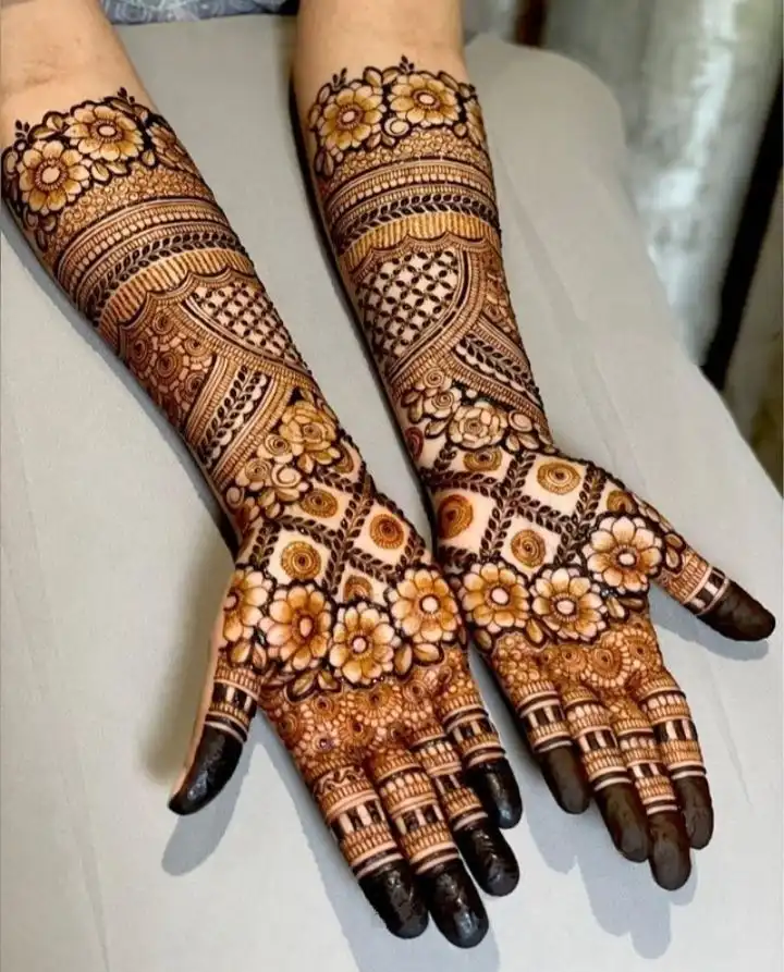 latest full hand mehndi designs pics