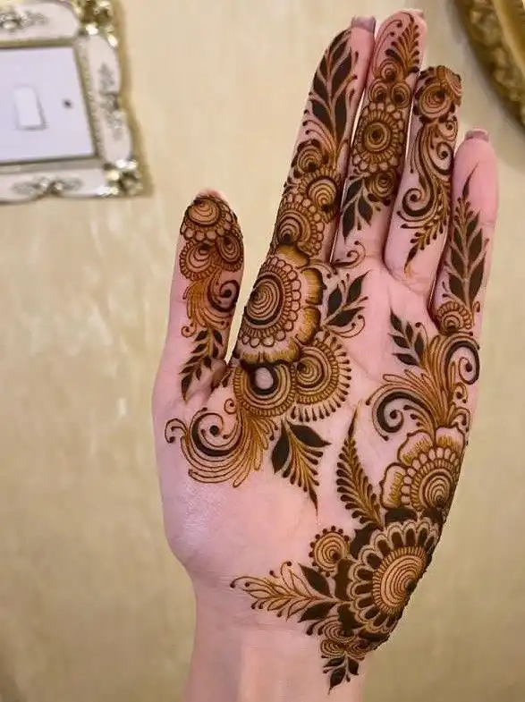 left front hand mehndi design photo