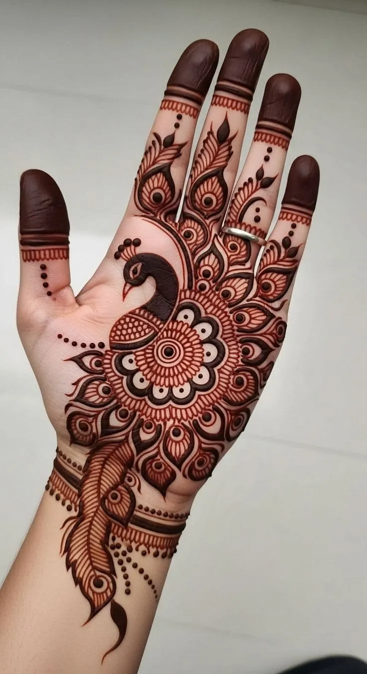 Left Front Hand Mehndi Design Pics