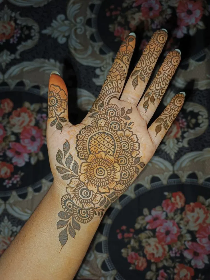 Left Front Hand Mehndi Design