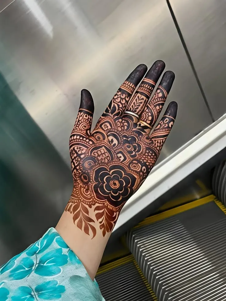 Left Front Hand Mehndi Design