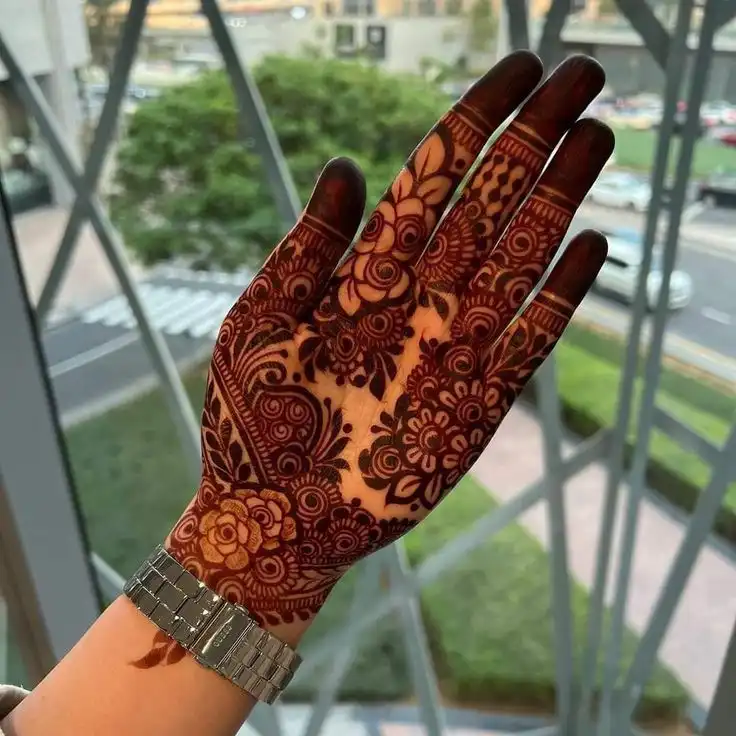 left front hand mehndi designs image