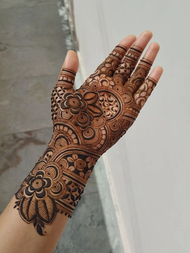 Left Front Hand Mehndi Designs Pictures