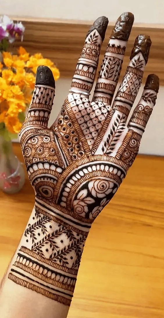 Left Front Hand Mehndi Designs Profile Pic