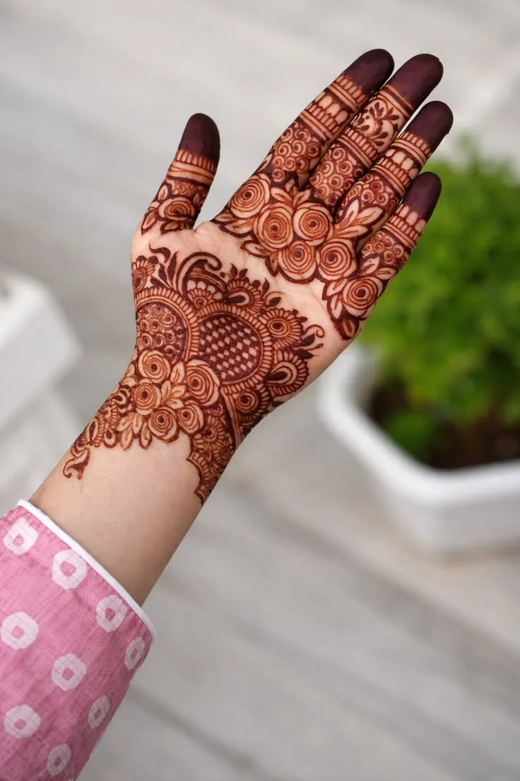 Left Front Hand Mehndi Designs Profile Pics