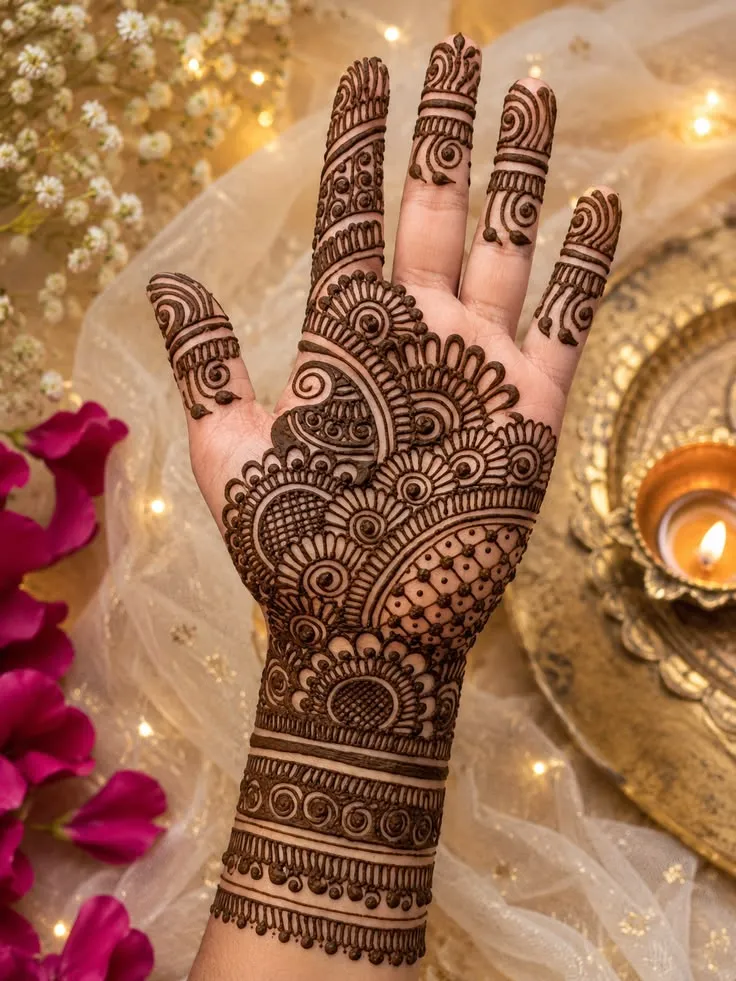 Left Front Hand Mehndi Designs Profile Pictures