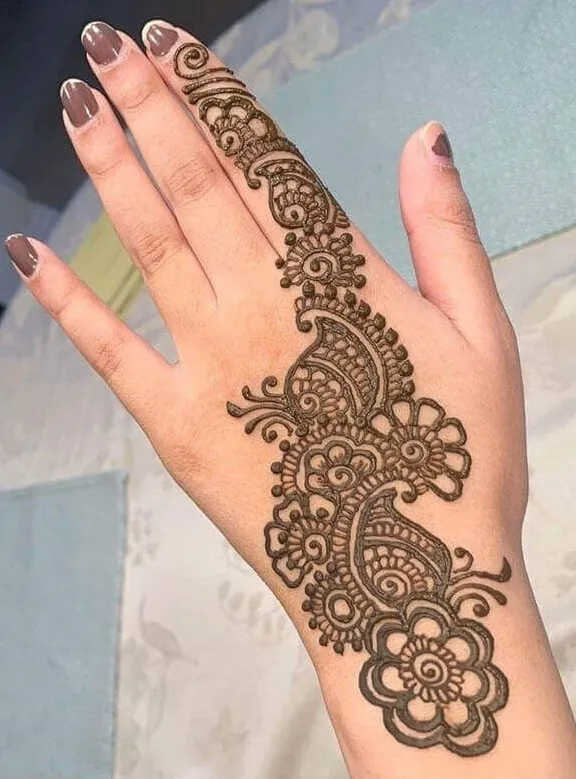 left hand back mehndi design photos