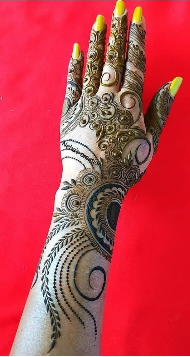 Left Hand Back Side Mehndi Design Images