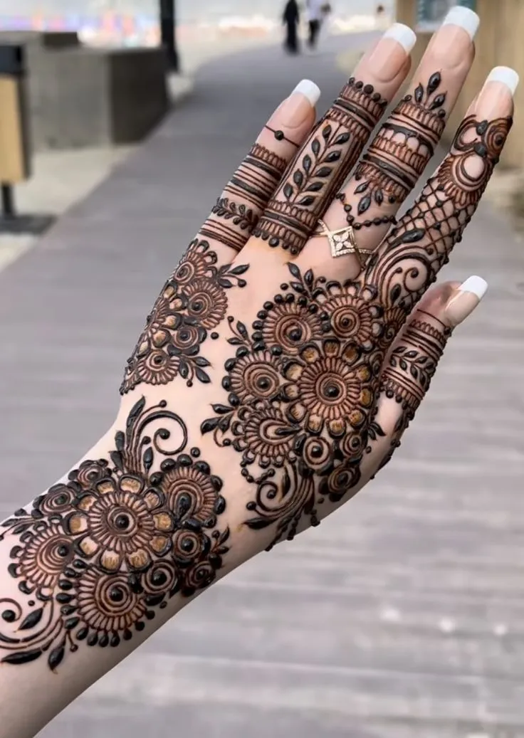 Left Hand Back Side Mehndi Design Pictures