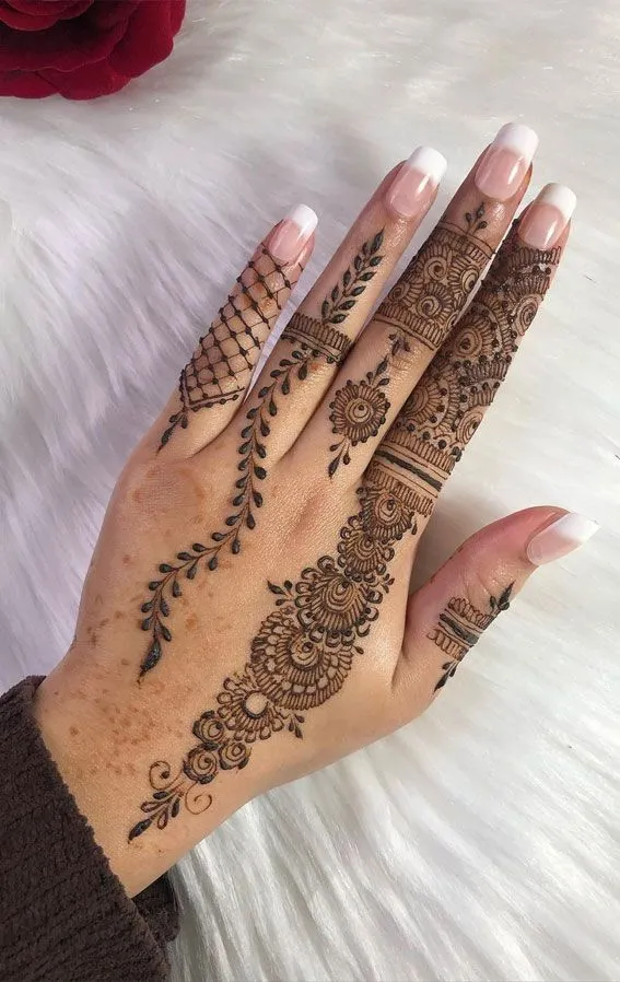 left hand back side mehndi design