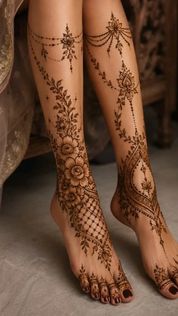Leg Mehndi Design Photos