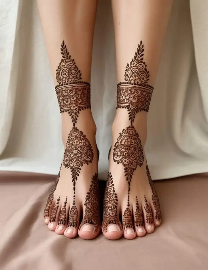 leg mehndi design pic