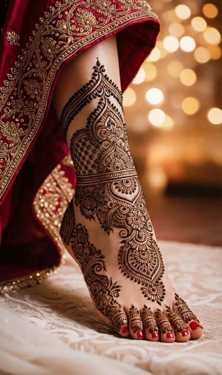 Leg Mehndi Design Pics
