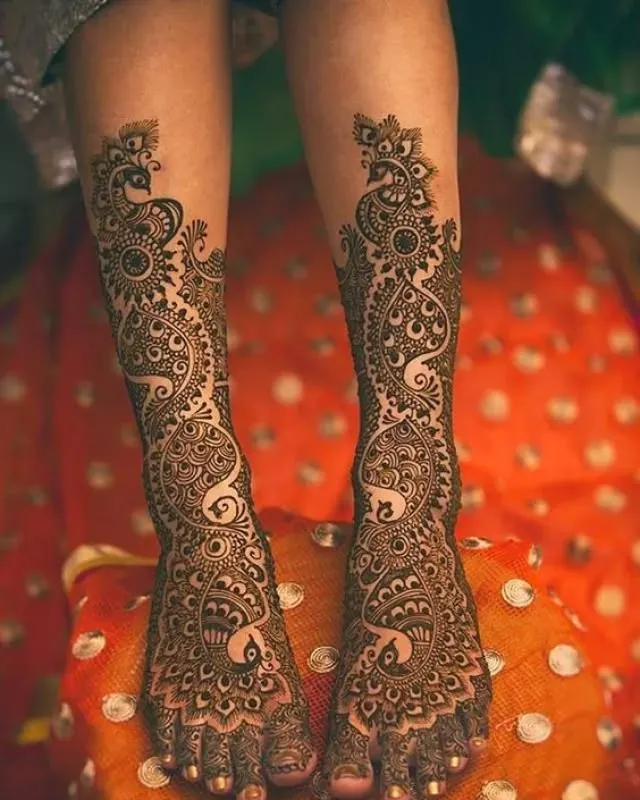 Leg Mehndi Design Pictures